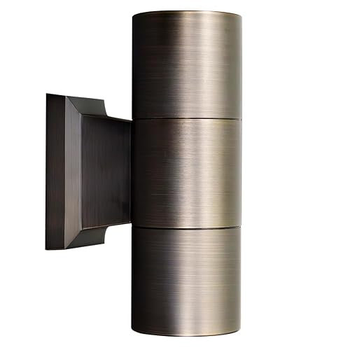 VOLT 12V Cast Brass Up/Down Outdoor Sconce & Lanai Light (Bronze) for Low Voltage Landscape Lighting