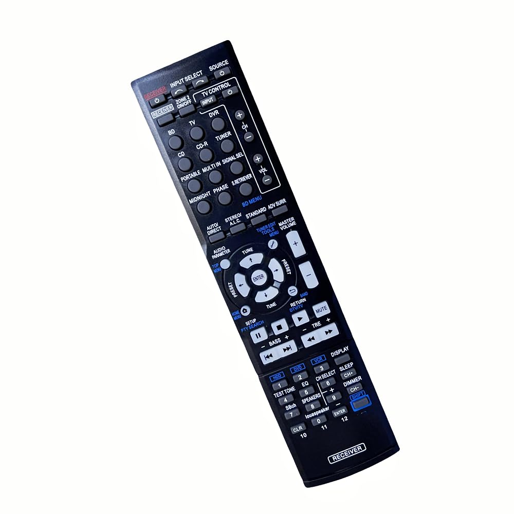Replacement Remote Control for Pioneer A/V Receiver System VSX-21TXH VSX-52 VSX-D814-S 7.1-Channel Home Theater AV