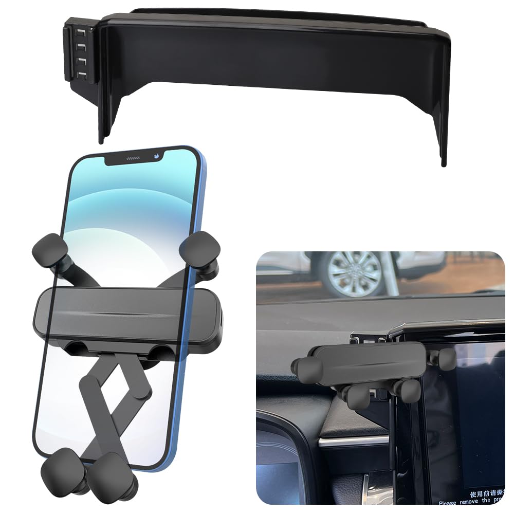 LUNQIN Car Phone Holder for Toyota Corolla 2020 2023 2024 2025 2026 Corolla Cross Hybrid 8 inch Touchscreen Auto Accessories Navigation Screen Bracket