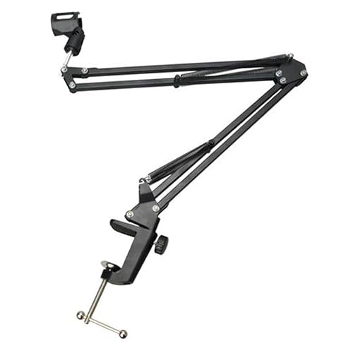 Yokoma Microphone Mounting Bracket Microphone Suspension Boom Mic Scissor Arm Stand Holder for Studio Broadcast Recording Mic Stand