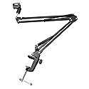 Yokoma Microphone Mounting Bracket Microphone Suspension Boom Mic Scissor Arm Stand Holder for Studio Broadcast Recording Mic Stand
