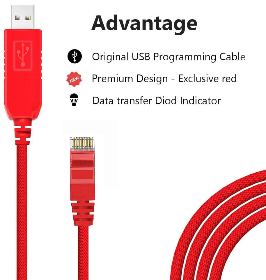 Feanteek USB to RJ45 Skywatcher Cable and Orion Mount EQMOD ASCOM GOTO Equatorial Mount Data Cable for HEQ5pro AZEQ5 AZEQ6 EQ6-R Telescope(6FT/1.8M)