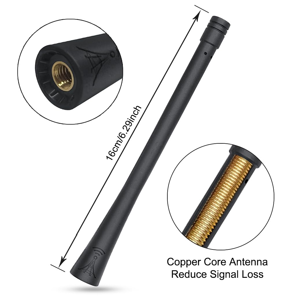 PYGHAP 6" Stylish Radio AM FM Antenna, Fits Ford Bronco Sport, Car Wash Proof, Compatible for 2020-2024 Ford Bronco