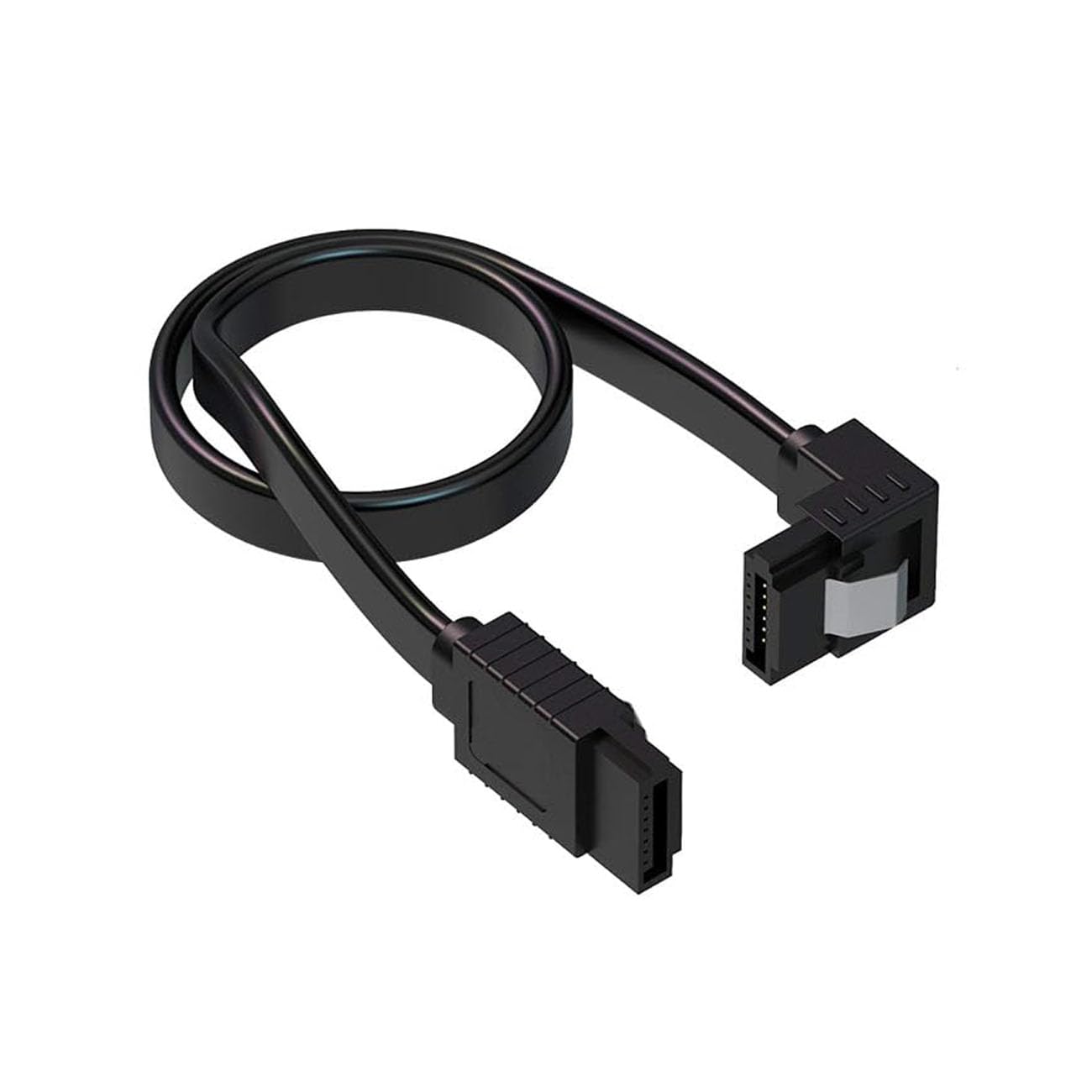 qintxgrtysen SATA Cable III,1 Pack SATA Cable III 6Gbps Straight HDD SDD Data Cable with Locking Latch 50CM& 19.6inch Compatible for SATA HDD