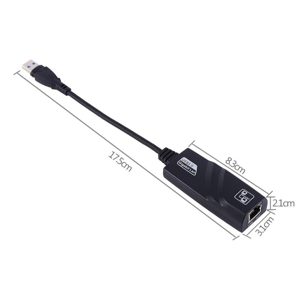 SuperSpeed USB 3.0 to RJ45 Gigabit Ethernet Network Adapter Wired LAN for