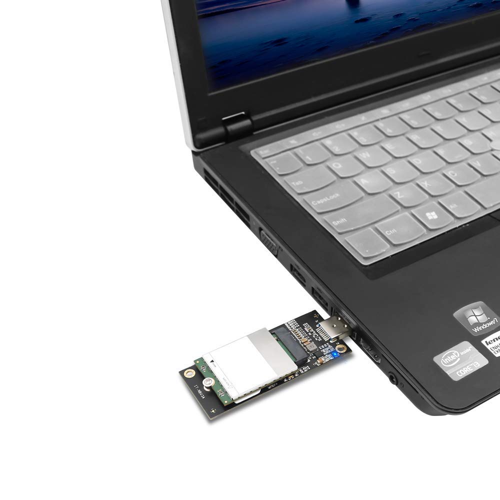 Tekit NGFF(M.2) Key B to USB 3.0 Adapter with SIM 6pin Slot for WWAN/LTE Module(Key B to USB3.0)