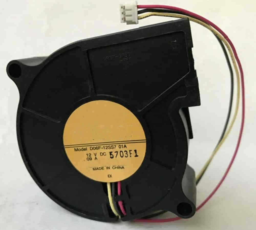 D06F-12SS7 01A 60X60X25MM 12V 0.09A 3-Wire Turbo Projector Fan