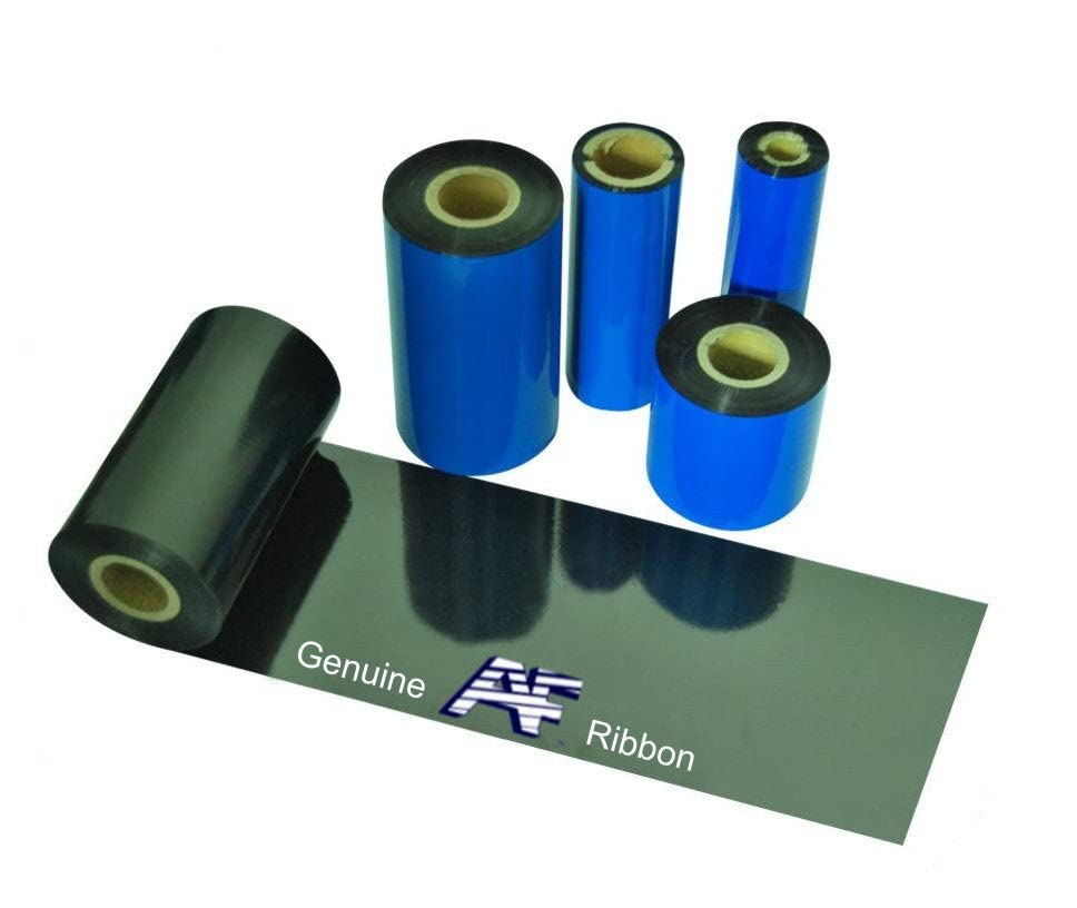 Thermal Transfer Ribbon by Accurate Films for Zebra Printer, Box of 12, 2.36" x 1,476' (60mm X 450m), 1" Core, Black. Multi Purpose Resin Enhanced Wax