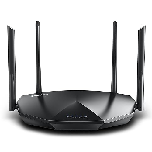 Speedefy High Speed Pro WiFi Router - Dual Band AC2100 Wireless Router for Streaming & Gaming, Up to 35 Devices, 2000 sq.ft Coverage, 4X4 MU-MIMO, USB