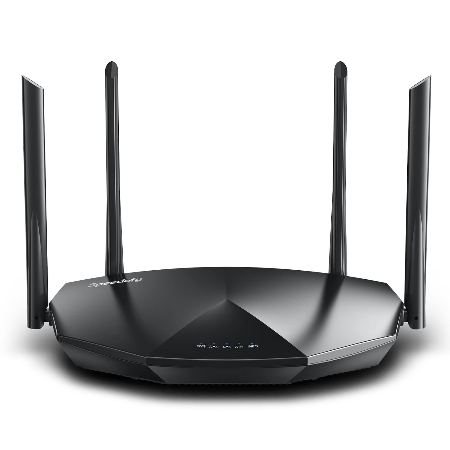 Speedefy High Speed Pro WiFi Router - Dual Band AC2100 Wireless Router for Streaming & Gaming, Up to 35 Devices, 2000 sq.ft Coverage, 4X4 MU-MIMO, USB