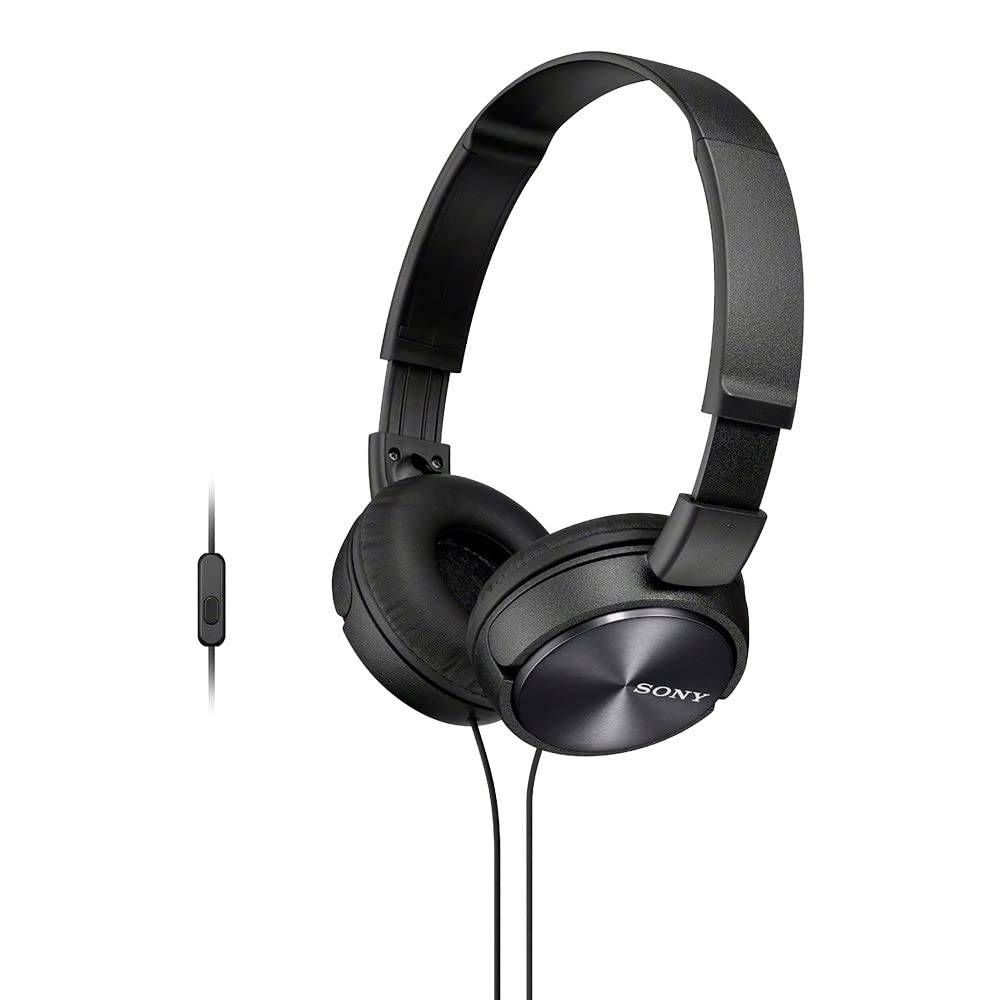 Sony Foldable Headphones with Smartphone Mic and Control - Metallic Black