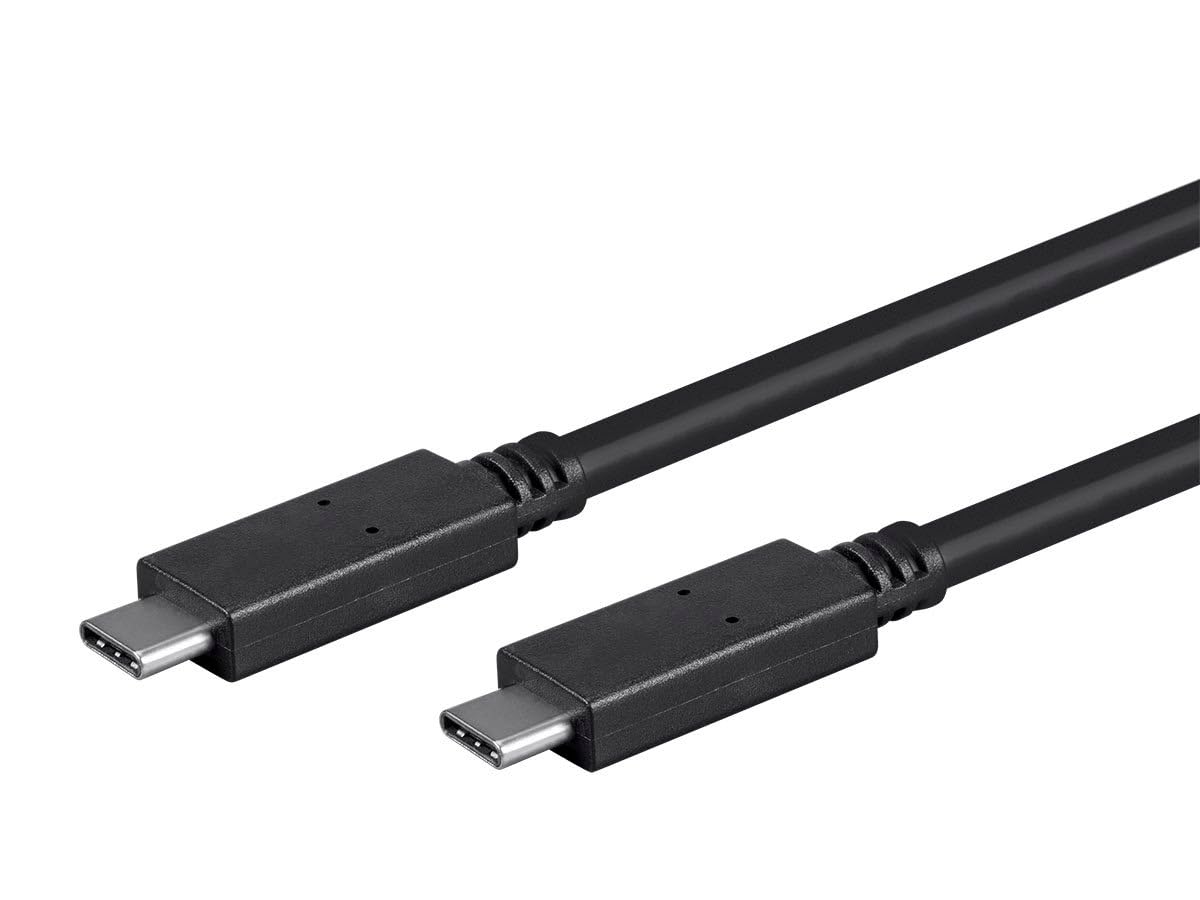 Monoprice USB Type-C to Type-C 3.1 Gen 1 Cable - 5Gbps, 3A, 30AWG, 2 Meters (6.6 Feet) Black - Select Series