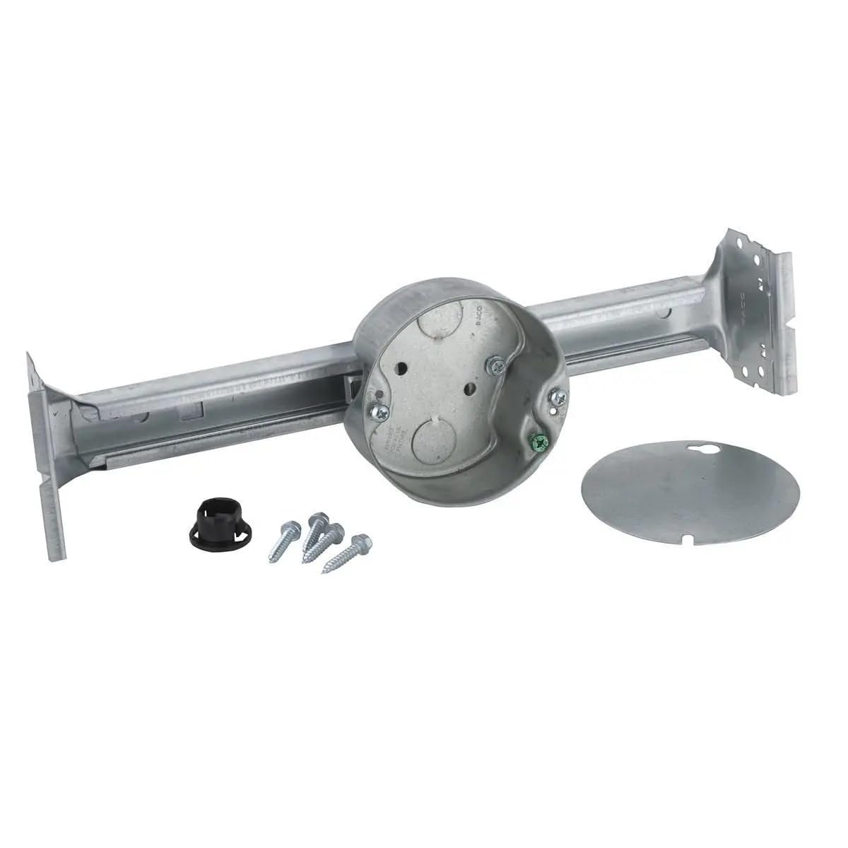 RACO 926 KWIK-BRACE Ceiling Fan Box with Brace, 1-1/2-inch Deep Octagon Box for New Work Application