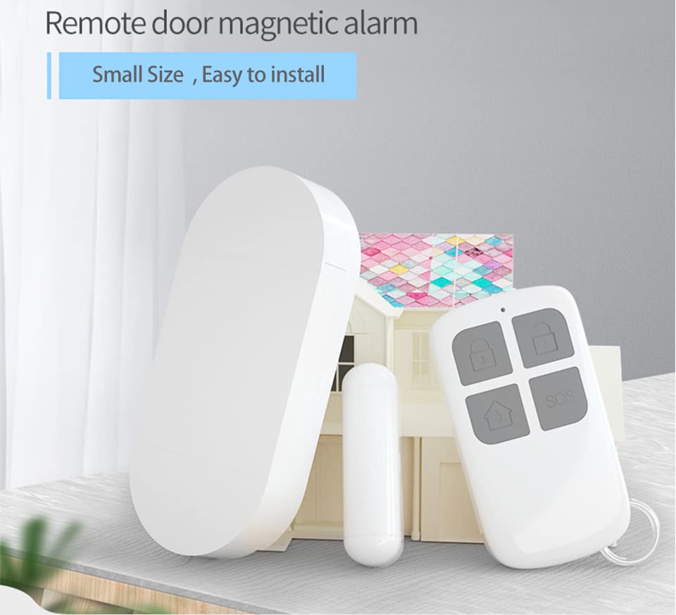 Wireless Door Alarm with Remote Alarm System for Home Security Window Sensor 130dB Anti-Theft for Home, Office, Shopping Store Security Protection