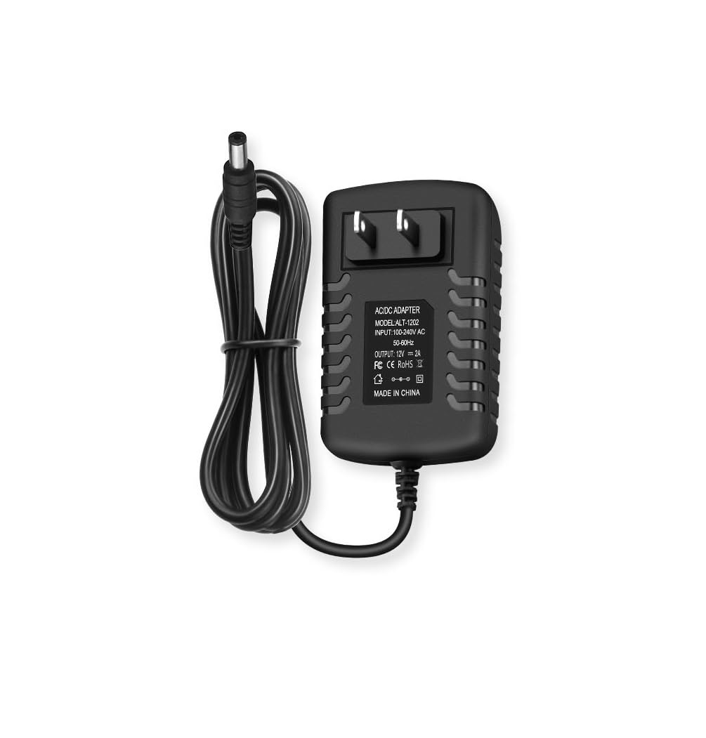 12V DC Power Supply 2A Universal AC Adapter, 100-240 50/60Hz to 12 Volts 2Amp Transformer, DC 12V Power Adapter Cord, 【5.5mm x 2.5mm Barrel Plug】