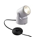 Kiven LED Accent Uplight w/Foot Switch? Handheld Sized Portable Spot Light, White
