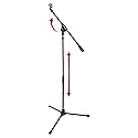 Gator Frameworks Lightweight Tripod Mic Stand with Single Section Boom, (GFW-MIC-1500)