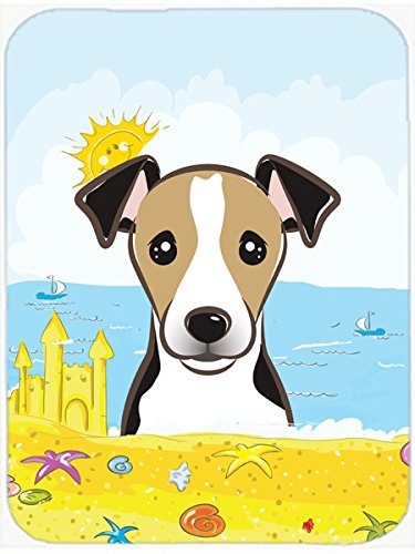 Caroline's Treasures BB2129MP Jack Russell Terrier Summer Beach Mouse Pad, Hot Pad or Trivet for Home Office Gaming Working Computers Laptop Mouse
