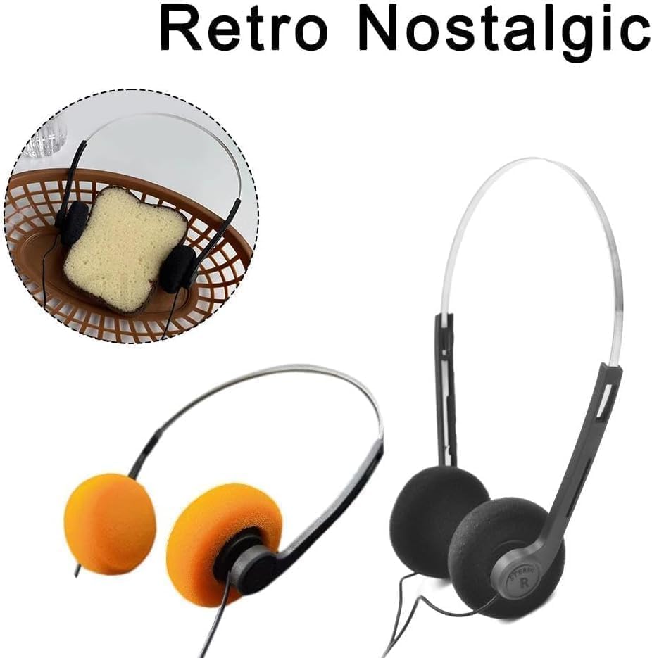 2Pcs Retro Over-Ear Headphone,Vintage Feelings Underwire Headphones,Hi-Fi Stereo Earphone Headset,Retro Lightweight Earphones,Headphone,for Most…