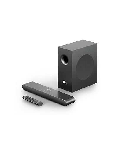 OXS S21 2.1 Channels Sound Bar with Subwoofer, Precision Sound with Deep Bass,240W Power, 3 EQ Modes, for Home Theater/Music/Game, for TV, PC, Xbox