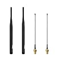 2 Sets 915MHz WiFi Antenna LoRa Indoor 3dBi Gain Omni with SMA Male Connector for Meshtastic LORA32 915MHz ESP32 LoRa OLED Board with 5.9in IPEX Cable