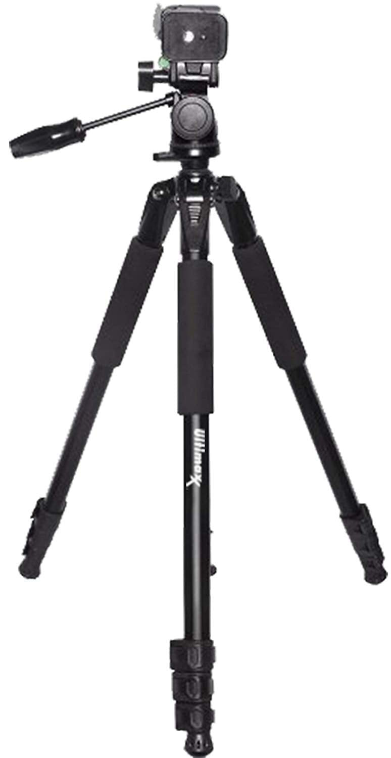 Ultimaxx Lightweight Portable Camera Tripod Stand with Carrying Bag for Sony, Nikon, Canon, Olympus, Pentax, Panasonic, Samsung Cameras and Camcorders