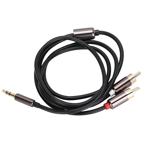 Ciglow 3.5mm Audio Cable, 1m PVC 3.5mm Male to 2 Male Audio Adapter Cable Y Splitter Aux Cable for DJ Controller, Surround Sound, Digital, DTS…