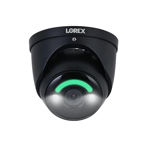 Lorex 4K 8MP IP Wired Metal Dome Outdoor/Indoor Security Camera - Smart Security Lighting, Smart Motion Detection, Deterrence Siren, Color Night