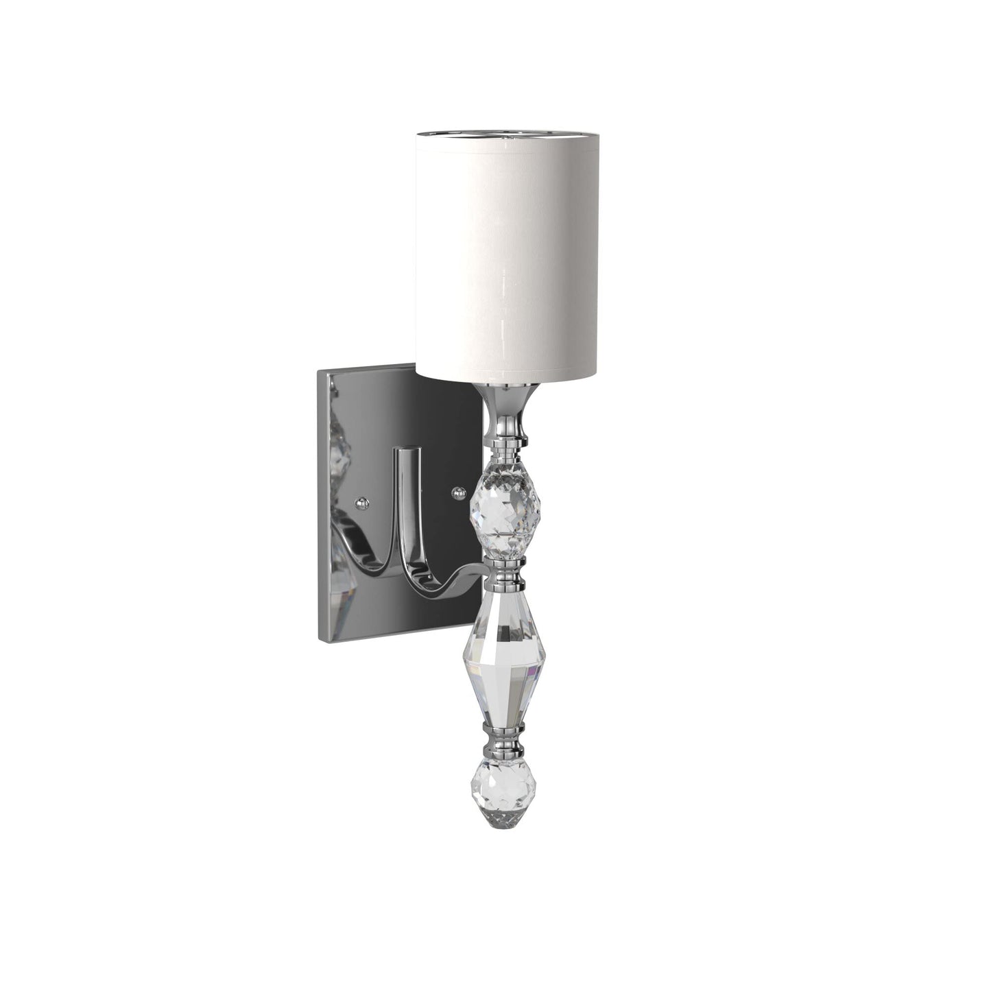 DESIGNERS FOUNTAIN Evi Wall Sconce Light, 16.5 Inch Lighting Fixture for Bedroom, Bathroom and Entryway, White, 89901-CH