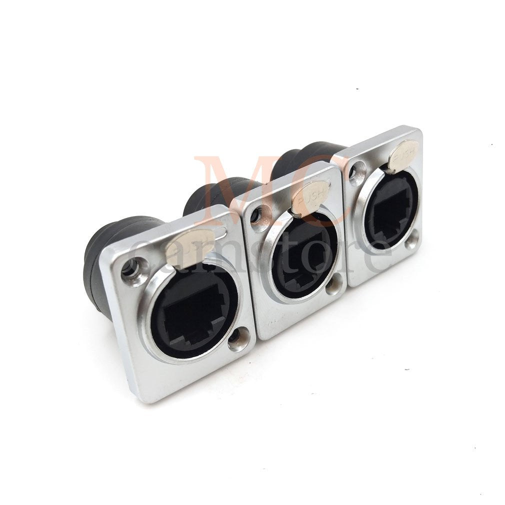 3pcs x RJ45 Waterproof Connector sockets, Ethernet Panel Mount RJ45 Wall Plug Connector