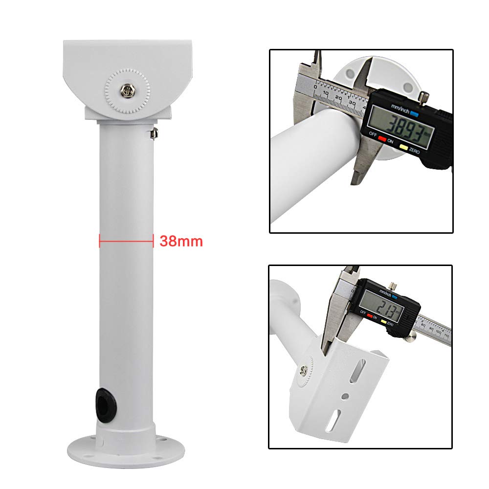 compcctv CCTV Security Camera Mount Bracket, Adjustable Universal Wall Mount for CCTV, Dome, IP Camera - 7.8in