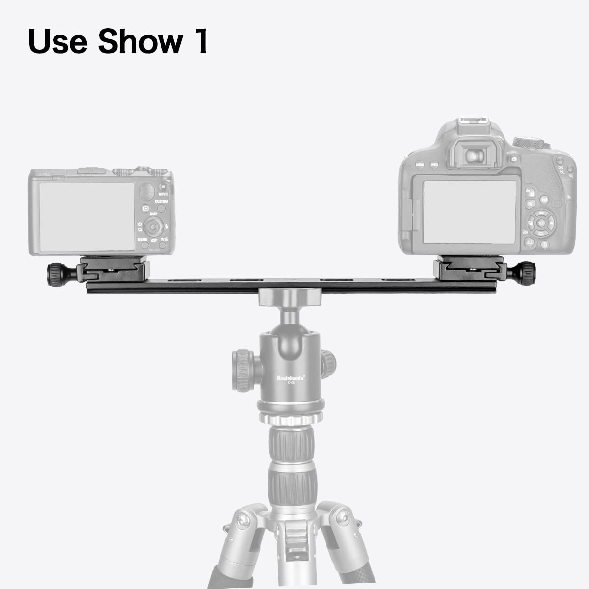 Koolehaoda 300mm Lengthened Quick Release Plate Clamp Rail Nodal Slide Bracket Mount Adapter Compatible Arca Swiss for DSLR Camera,Tripod,Ball Head