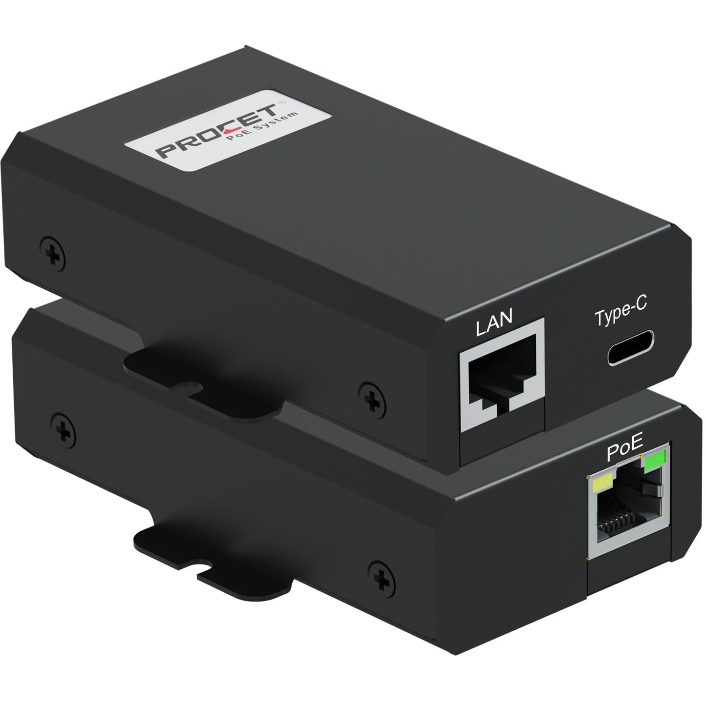 PROCET Gigabit PoE to USB C Splitter 25W Type C with RJ45 Ethernet Connectivity Adapter for eero 6/7, Wireless AP, Tablet, iPad, Google TV, KVM