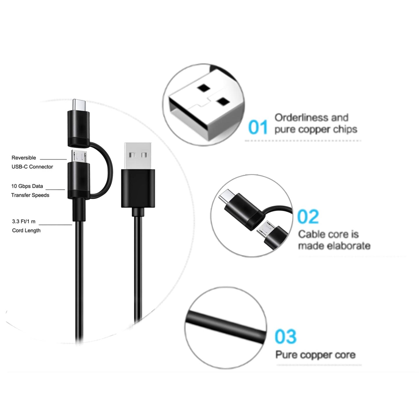 Mirco USB C Charger Charging Cable Cord Compatible for BlueParrott B650-XT B550-XT B450-XT B350-XT S450-XT B250-XTS C300 C400-XT Headset, Jabra Elite