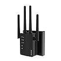 WiFi Extender, 1200Mbps Dual Band 2.4/5GHz WiFi Extender Signal Booster - 12880 Sq Ft Coverage, Easy Setup, Supports 105 Devices, 1-Tap Setup