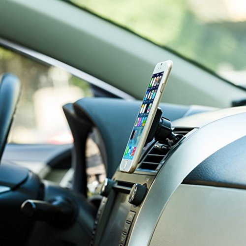 Premium Quality Magnetic Car Mount AC Air Vent Holder for iPhone 7 6 6S, Plus, SE, 5S 5C 5 4S (All Carriers Including AT&T, T-Mobile, Sprint, Verizon