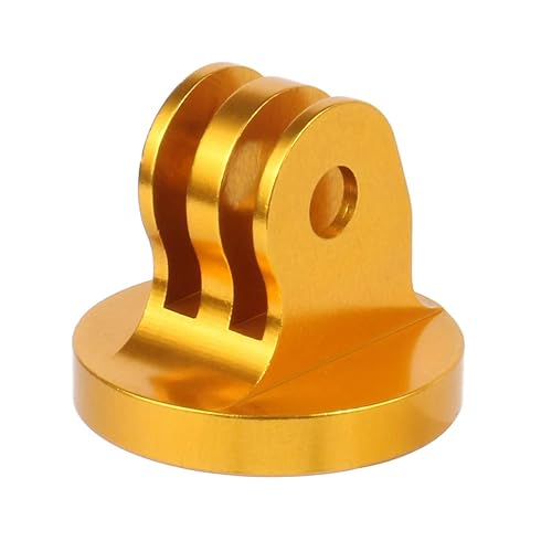 NovelGoal Mini Tripod Mount Adapter 1/4" Aluminium Alloy Base Compatible with GoPro Sports Action Camera Accessories (Golden)