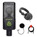 Lewitt LCT-240 Pro Condenser Microphone (Black) Bundle with Studio Monitor Headphone, Pop Filter & XLR Cable