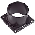 Design House Outdoor Pier Mount Base for Post Lights, Fits Standard 3-Inch Post Top Lanterns, Weather-Resistant Cast Aluminum, Black Finish, Mounting
