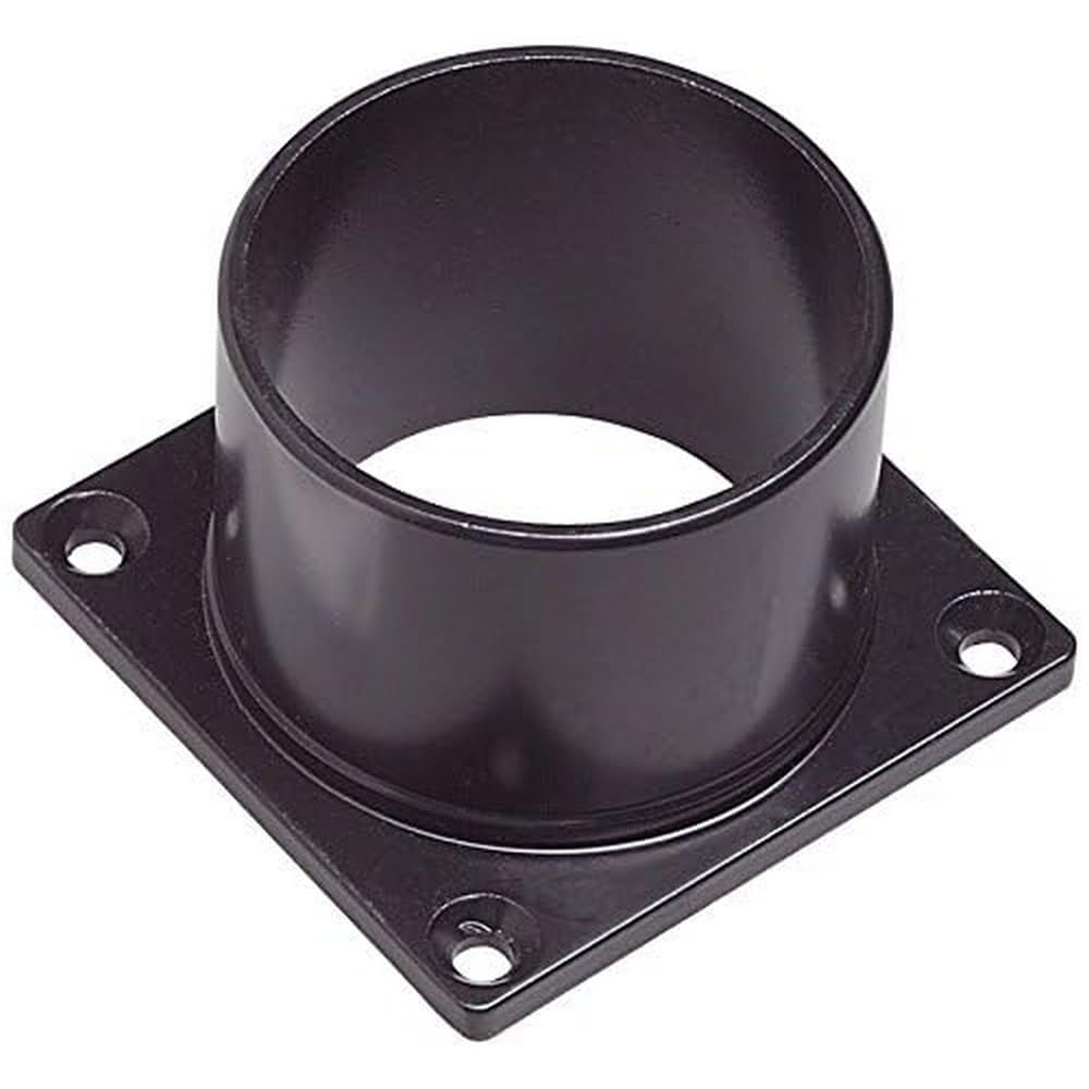 Design House Outdoor Pier Mount Base for Post Lights, Fits Standard 3-Inch Post Top Lanterns, Weather-Resistant Cast Aluminum, Black Finish, Mounting