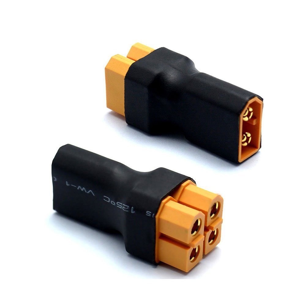 Yiqigou 2pcs XT60 Parallel Connector 1-Male XT60 Plug to 2-Female XT60 Plug Battery Pack Parallel Connector Adapter for RC Lipo Battery