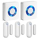 YisTech Caregiver Pager Door Alarms for Dementia Patients/Kids Safety/Home Security,Wireless Door Alarm Sensor for Elderly/Business/Home/Store (Three