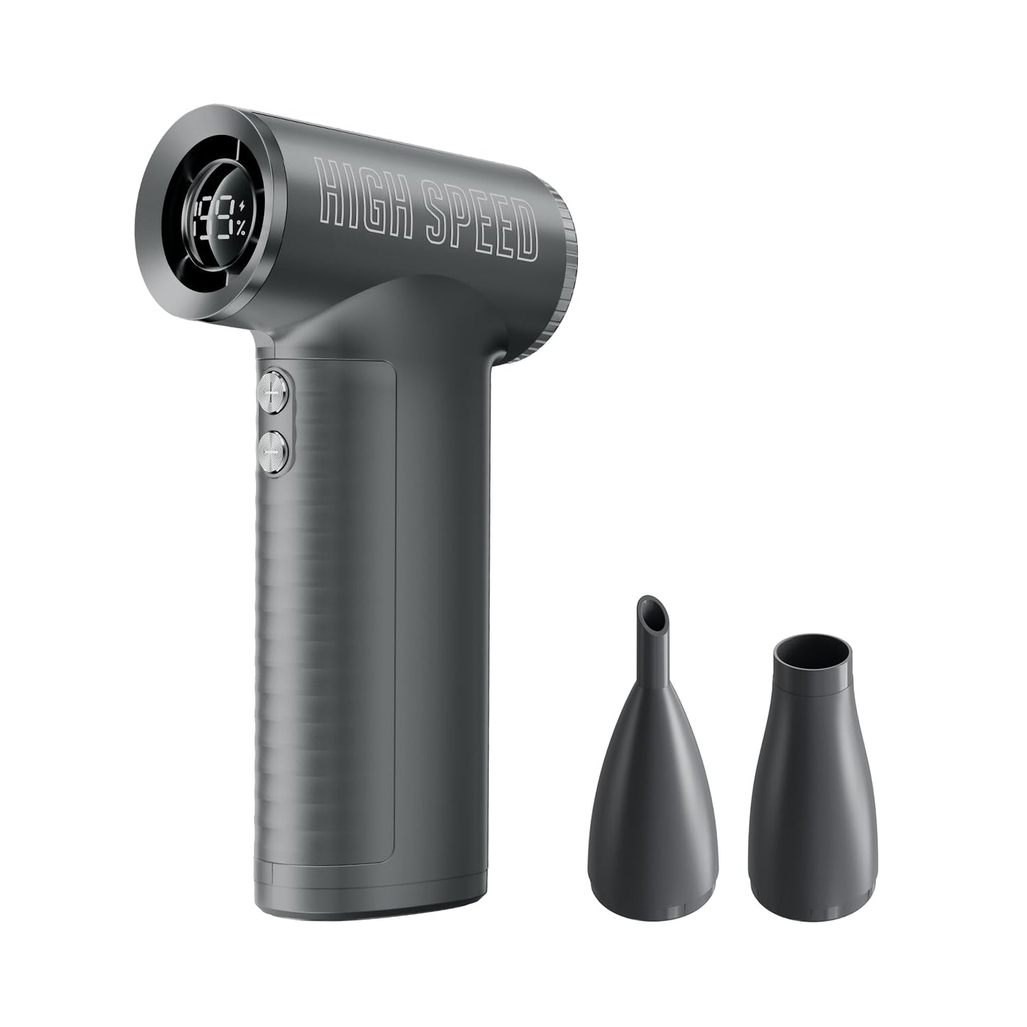 JZ.CAFE Portable Handheld Turbo Fan - 199 Speed Adjustable Mini Personal High Power Fan with 8000mAh Rechargeable Battery & LED Display for Travel