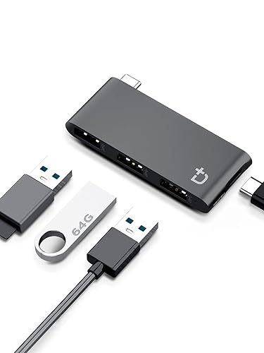 DockCase 4-in-1 USB-C Hub with Type C, USB 3.0, USB 2.0 for MacBook Pro, MacBook Air, iPad, iPhone, iPod