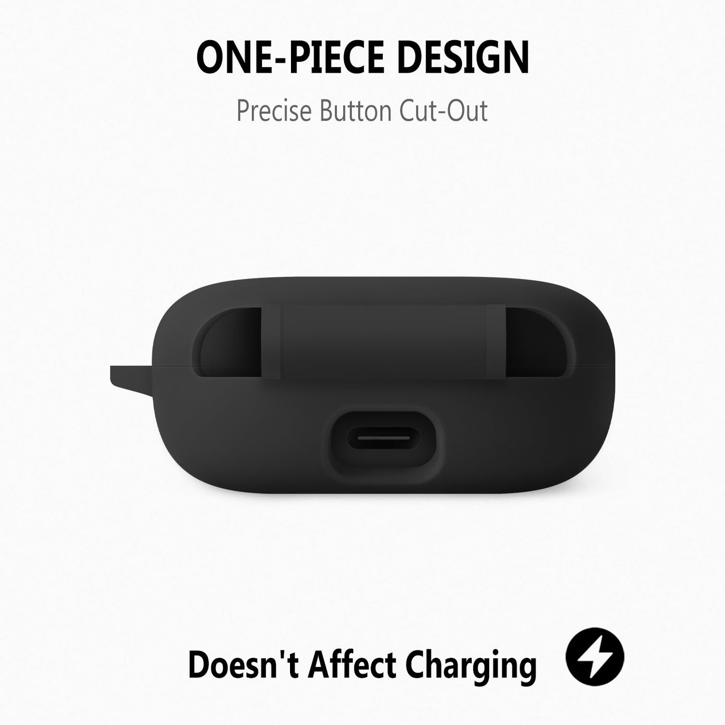 Geiomoo Silicone Cover for SHOKZ OpenFit 2+ T921 Case, Cover for SHOKZ OpenFit 2 T920 Case, Soft Flexible Scratch Resistant Protective with Carabiner