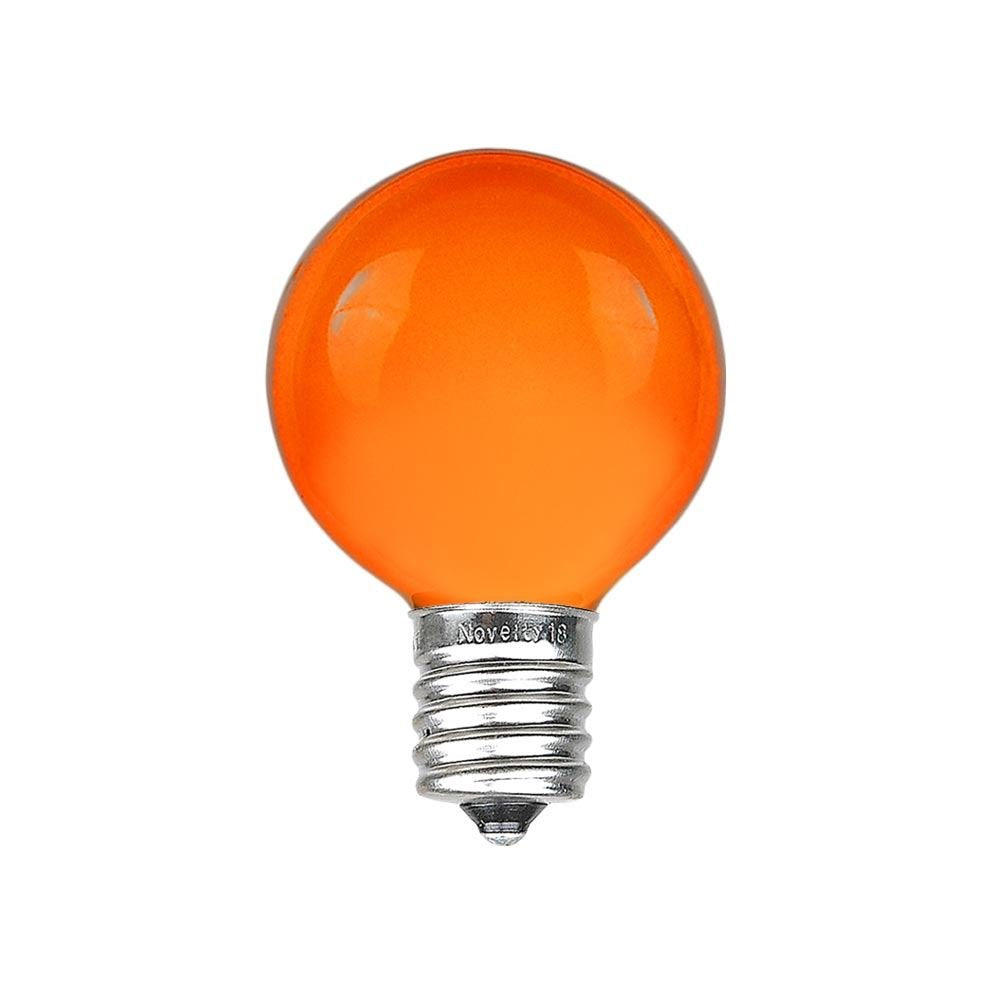 Novelty Lights G30 Globe Replacement Bulbs, Orange, 5 Watt, 25 Pack