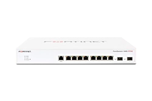 FORTINET FortiSwitch 108E-FPOE Ethernet Switch - 8 Ports - Manageable - 2 Layer Supported - Modular - 2 SFP Slots - Twisted Pair, Optical Fiber - 1U