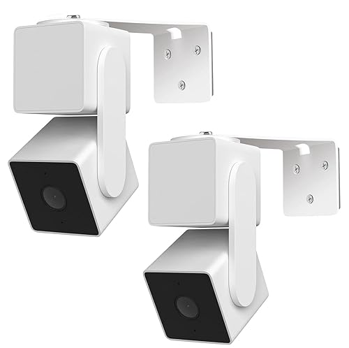 2Pack Adhesive Metal Wall Mount Bracket, Compatible with Wyze Cam Pan V3/V2, Google Nest Cam, Eufy Security Solo Indoor Cam E220/P24, Blink Mini Pan