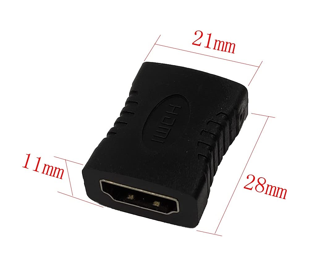 E-LinkMore Hdmi Adapter Female to Female Extension Cable Connector Full HD 4K@60Hz 2PCS