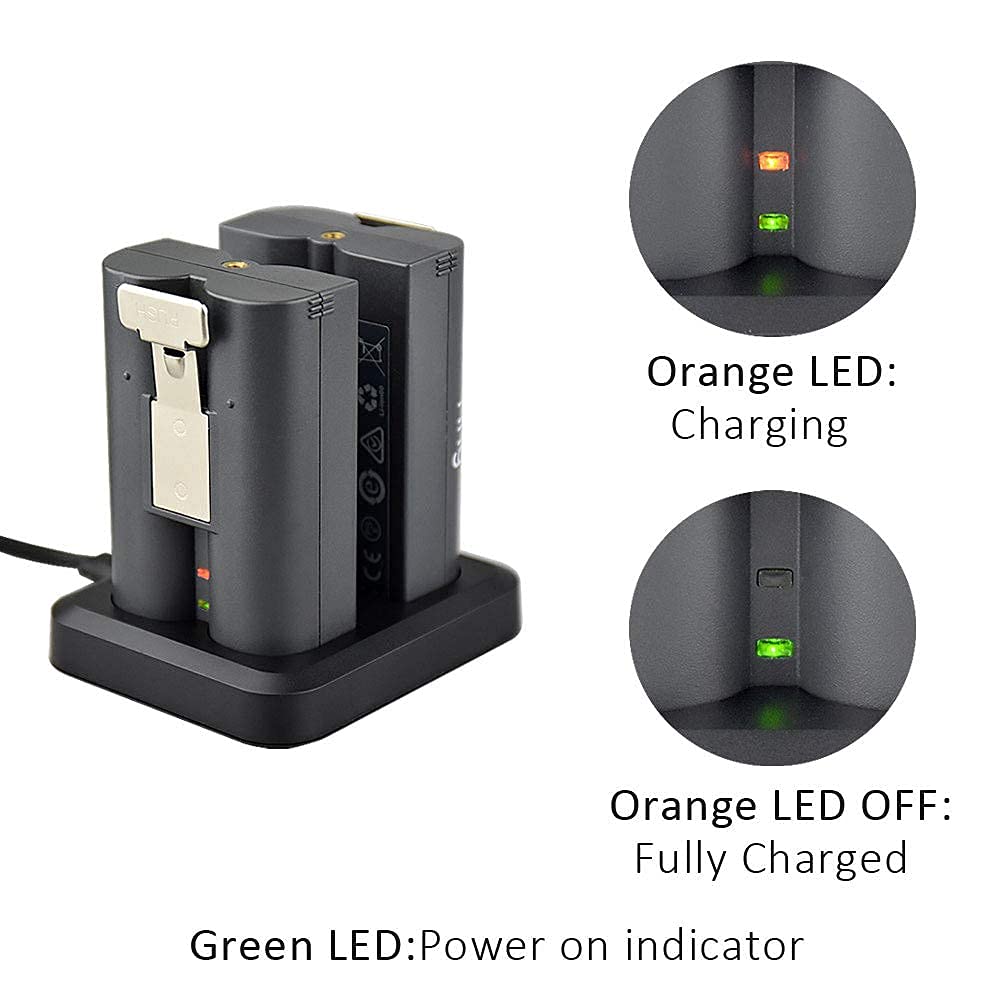 Battery Charger for Ring Rechargeable Battery,Dual Ring Battery Charger Station for Ring Spotlight Cam Battery,Ring Video Doorbell 2/3/4,Ring Stick Up